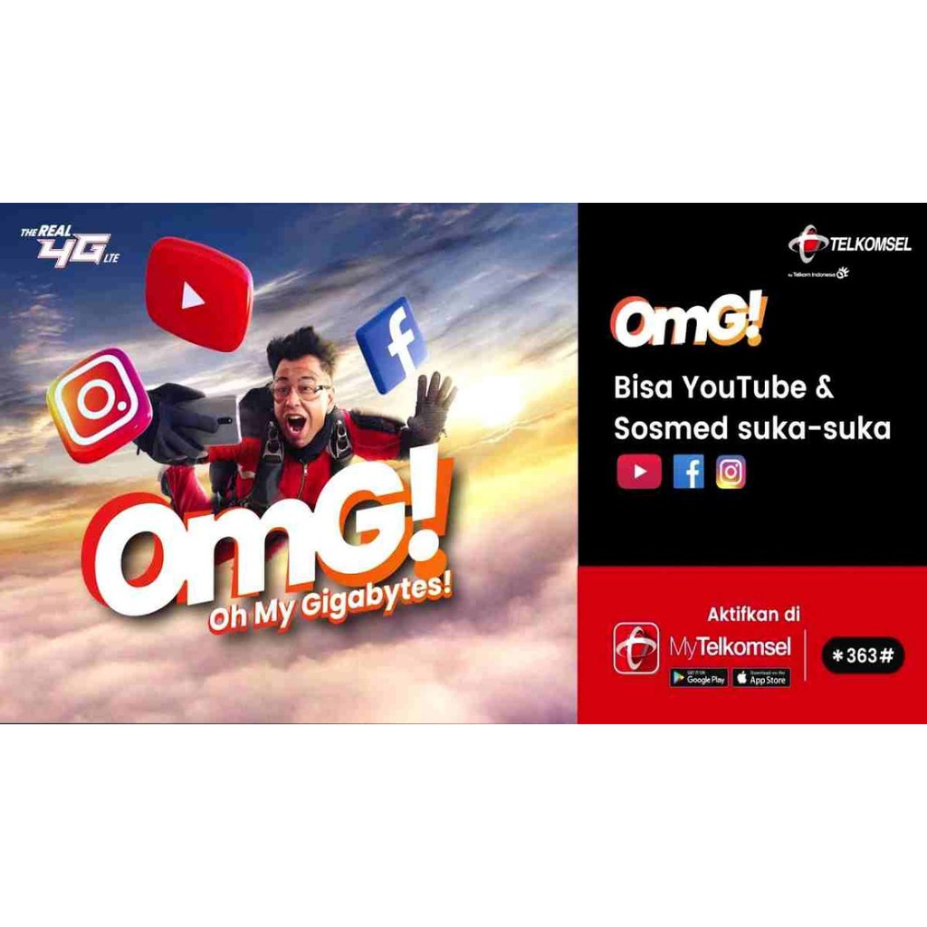 PAKET DATA TERMURAH KUOTA INTERNET SIMPATI OMG 30K, 50K, 75K, 100K, 150K, 200K