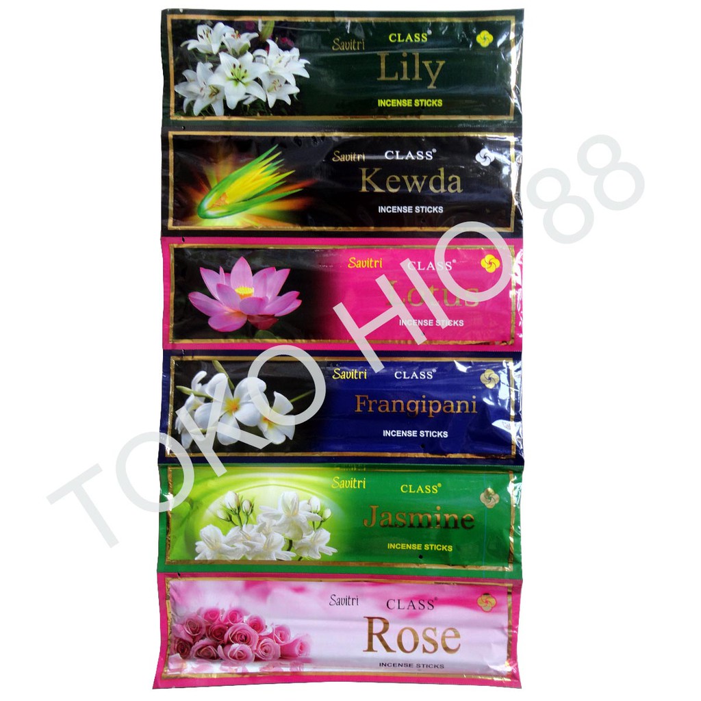 Hio Dupa Wangi India Aromaterapi Merk Savitri 1 Renceng Mix 6 in 1 Incense Sticks Aromateraphy