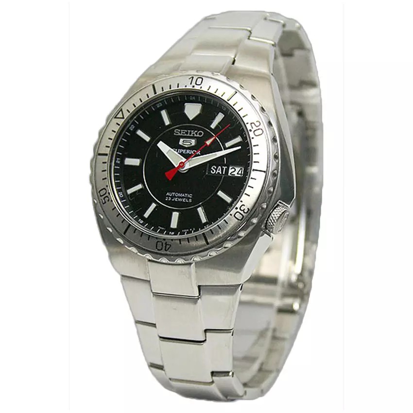 Seiko 5 Superior SNZC95K1 Black Dial Sapphire - Jam Tangan Pria SNZC95