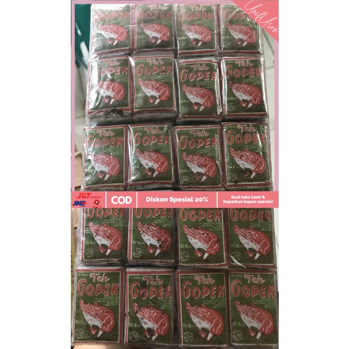 

⭐COD⭐ Teh Gopek 8gr (1 pak 100 pcs)