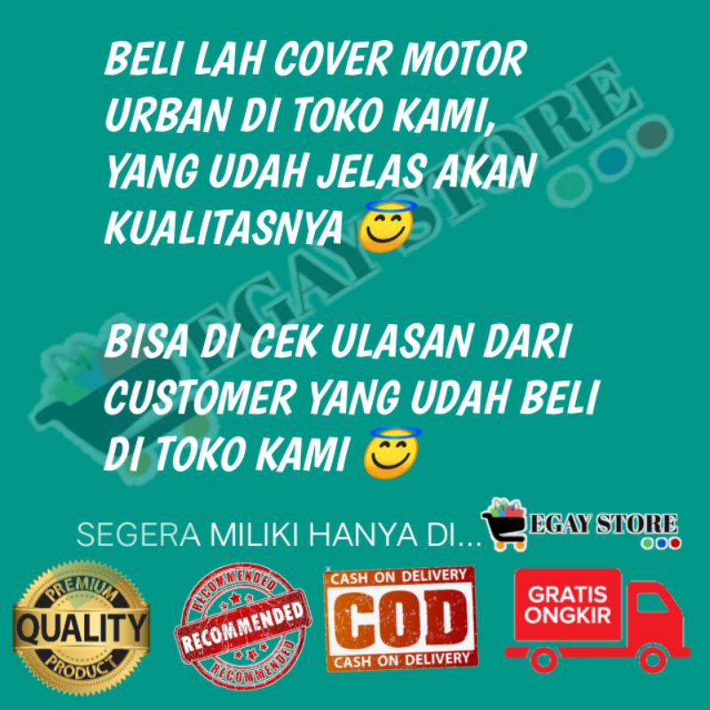 Cover Motor URBAN / Sarung Motor JUMBO NMAX PCX Aerox Vario150 Vixion Byson CBR Ninja GSX - Anti air