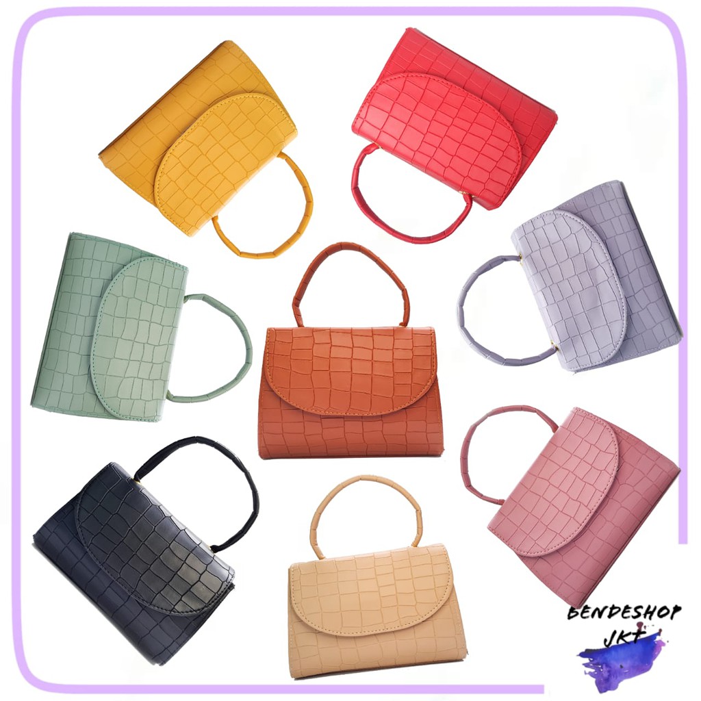 TAS JUMBO CROCO DOFF KULIT HALUS MATTE PREMIUM DALAMAN SATIN TEBAL