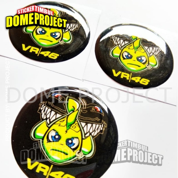 STIKER MOTOR TIMBUL EMBLEM 3D HELM MOTOR LOGO VR46 AESTHETIC KEREN WATERPROOF