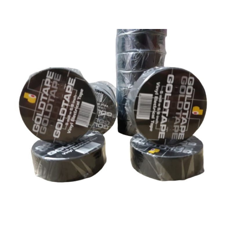 

Isolasi Listrik Goldtape / Solasi / Selotip Hitam Kecil / PVC Hitam Goldtape
