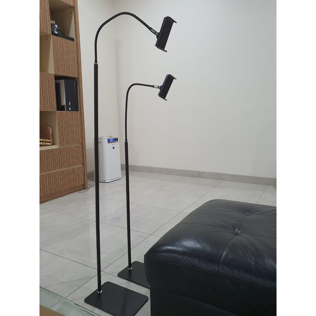 vibox Stand Holder tripod panjang Lazy Bracket / lazypod Bahan Besi super kuat ada dua ukuran 135cm &amp; 175cm tripod hp serba guna RingLight lazypod LPS01 For Selfie Vlogger and Profesional Livestreamer plus Tripod jepit RL900