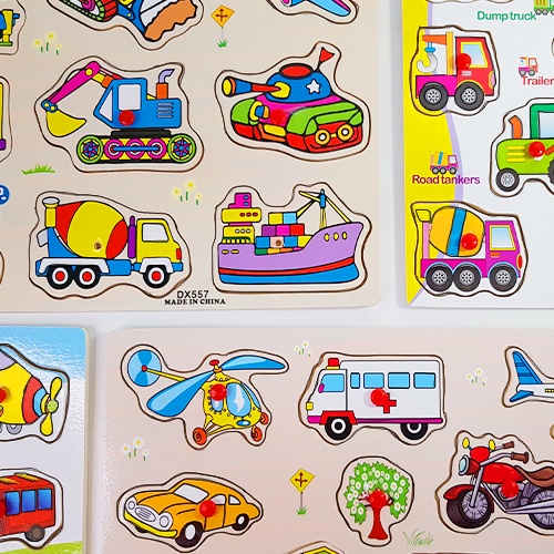 Sekawantoys Mainan Edukasi Anak Puzzle Kayu Transportasi ( SKW.557 )