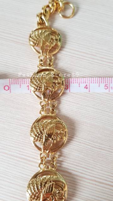 Gelang Tangan Cendrawasih / gelang import cendrawasih titanium gold antikarat import