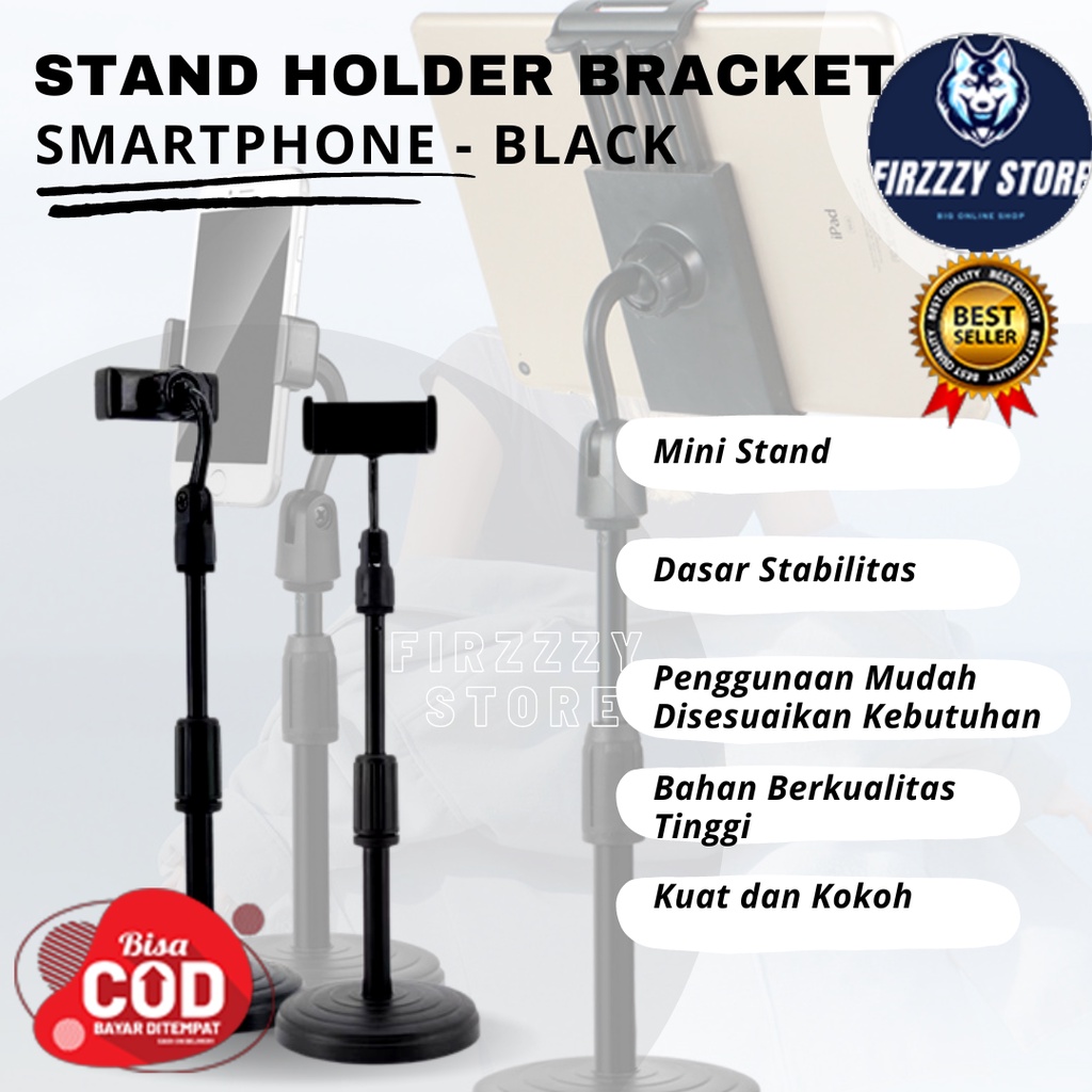 Jual Stand Holder Bracket Smartphone Black Shopee Indonesia