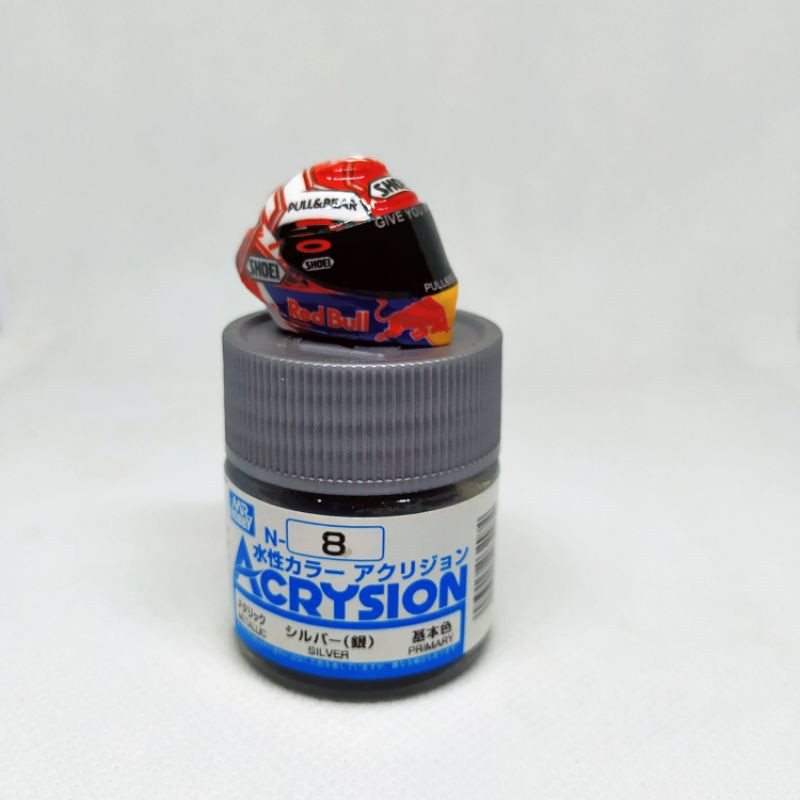miniatur helm matc Marquez skala 12