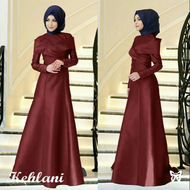 Dress kehlani/Maxi/gamis/baju muslim 5 warna