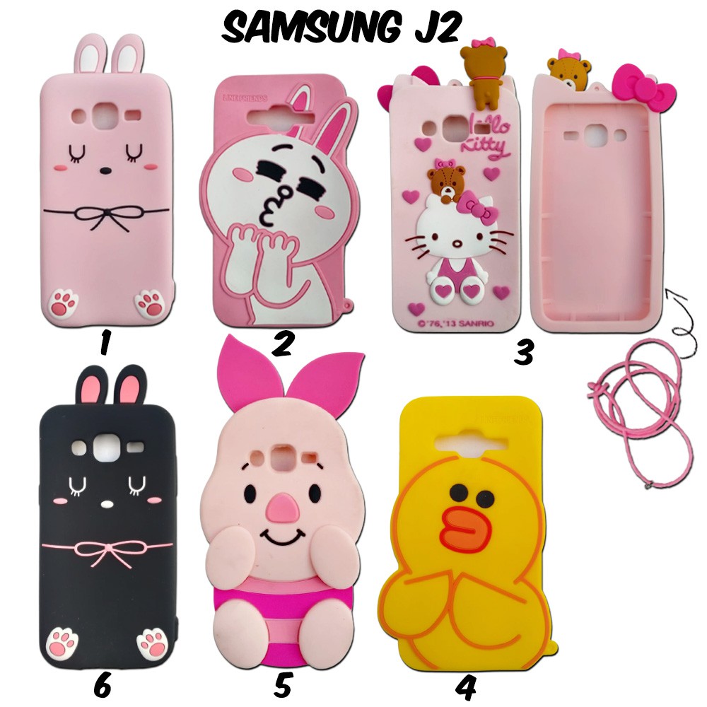 Silicon Boneka 3D SAMSUNG J2  Softcase Lucu Karakter