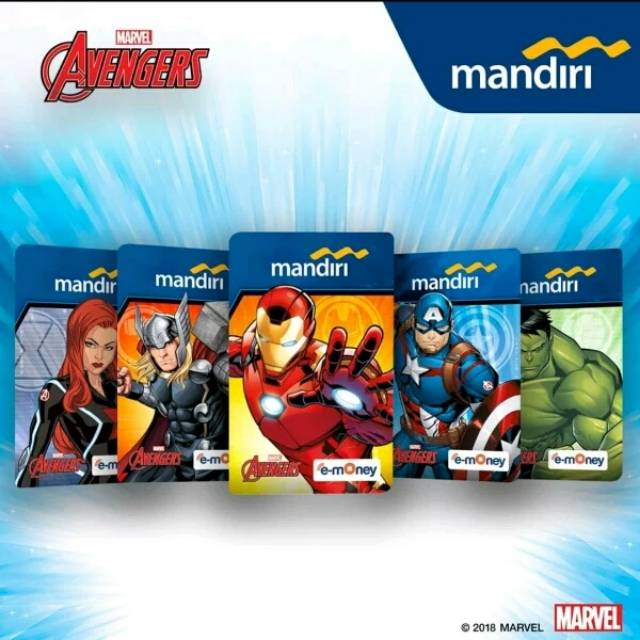 Mandiri eMoney Marvel AVENGERS ORI /Like eTOLL Tapcash Flazz or Brizzi