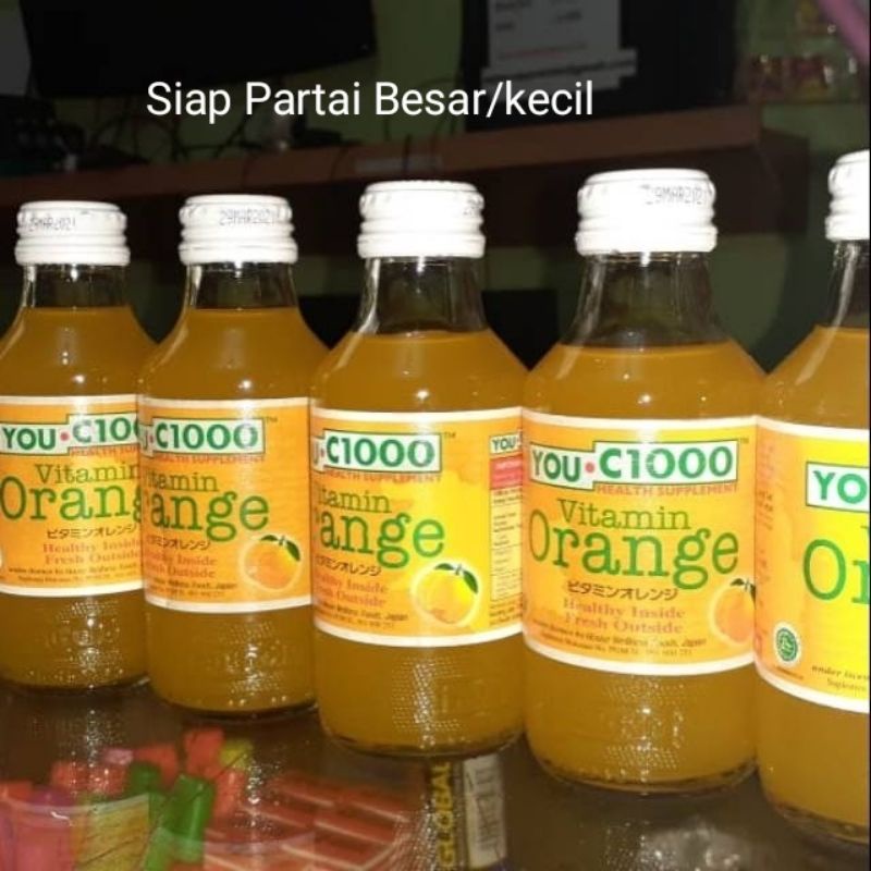 

You C1000 orange/lemon/apel botol kaca 140 ml