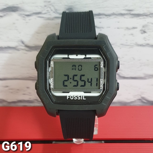 Jam tangan digital model AC tali karet pria/wanita