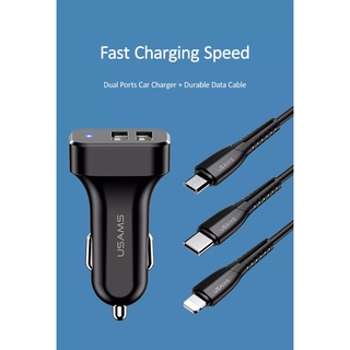 USAMS Charger Mobil NT KING-TU Satu Set