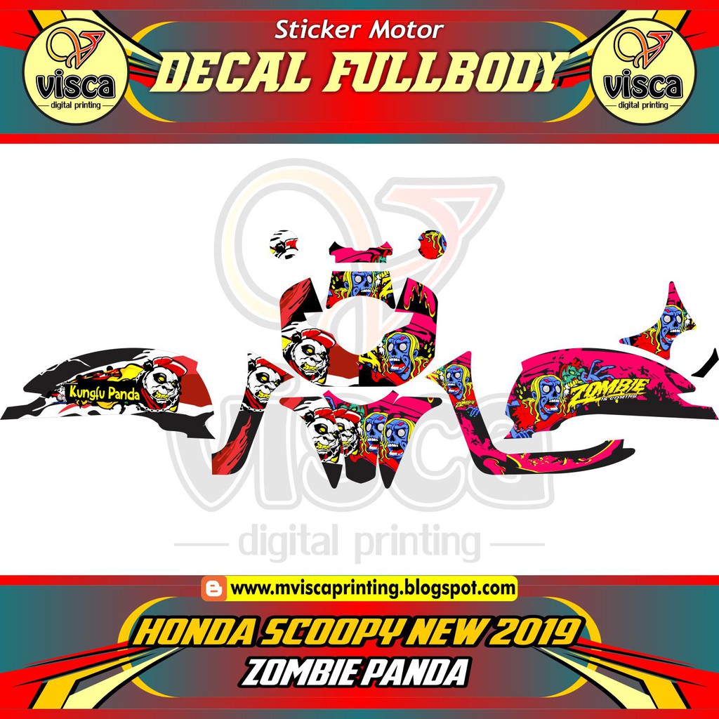 decal SCOOPY decal SCOOPY  decal  SCOOPY full body SCOOPY NEW 2019 ZOMBIE PANDA