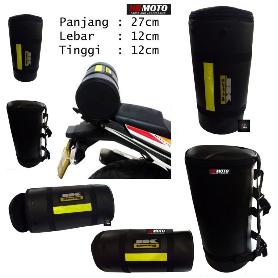 Tabung JK Speed Kecil Jumbo/Tas Penyimpanan Barang Bagasi Motor/Tas Tabung Behel Motor