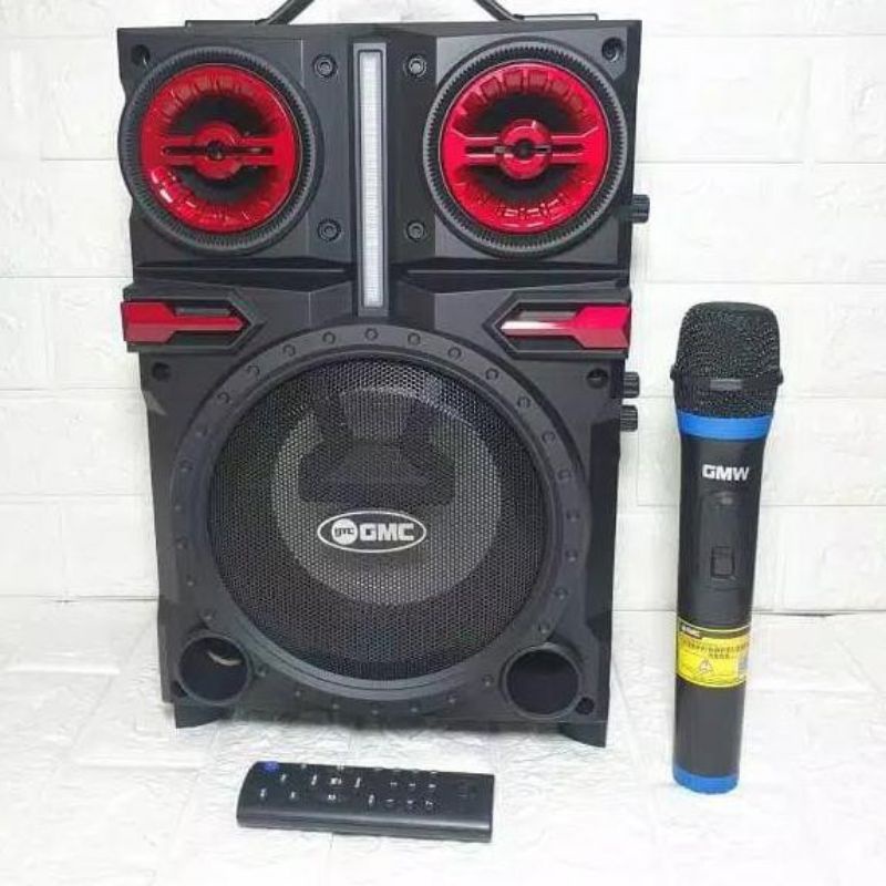 Speaker Portable Gmc 897Q/Gmc 897P Bonus Mic Wireless Karaoke/Salon Aktif Bluetooth Radio Fm Speaker Wireless