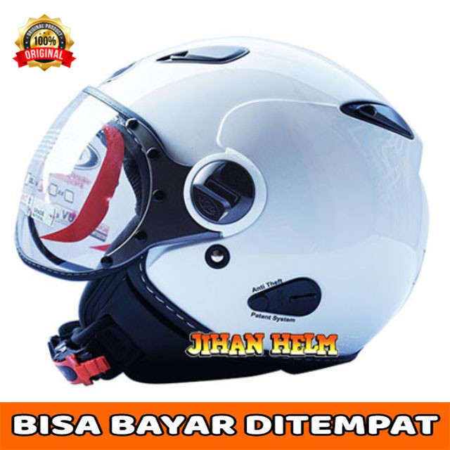 HELM / KYT / HELM KYT / HELM KYT ELSICO WHITE ORIGINAL TERMURAH