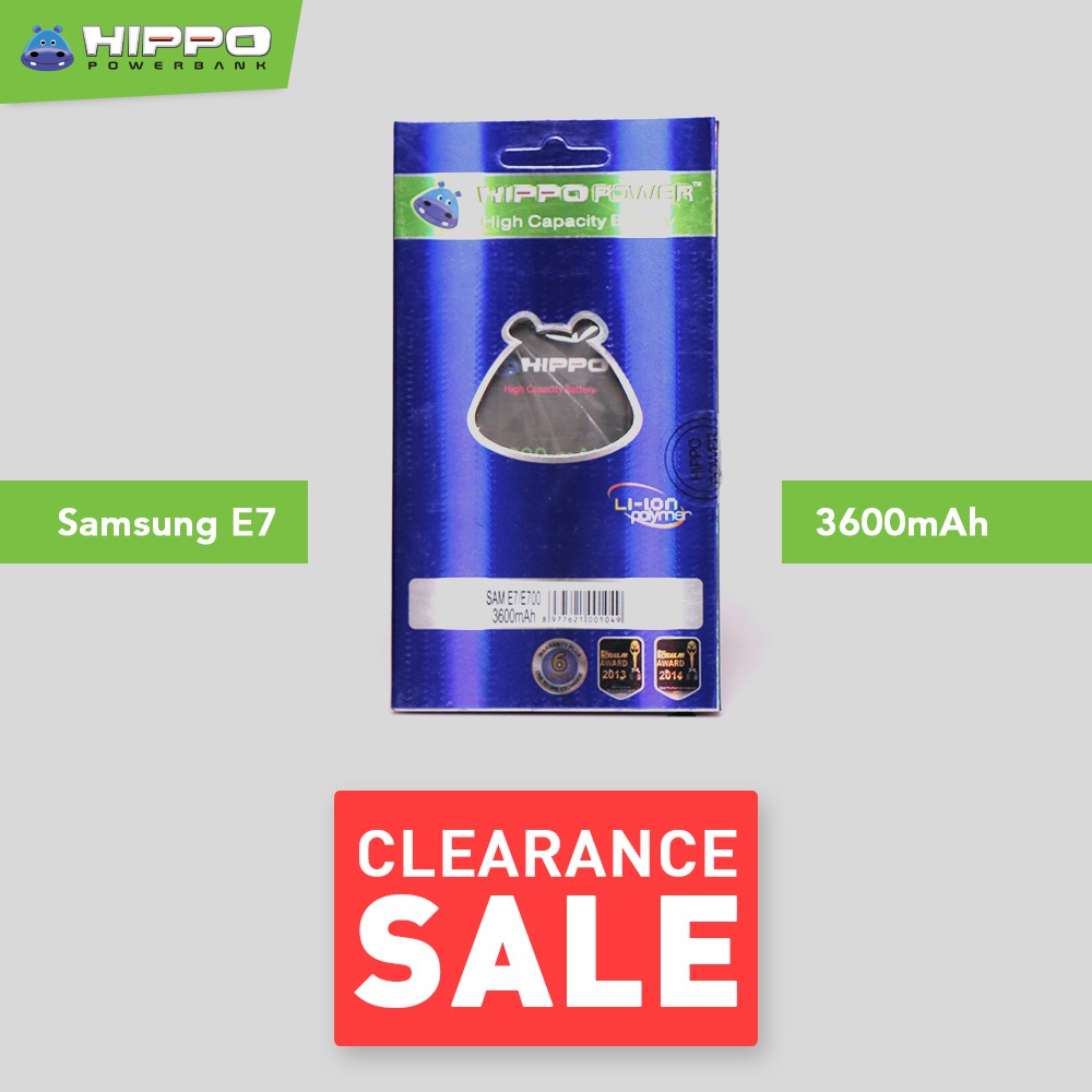 Baterai Hippo Samsung E7 E700 3600 mAh Garansi Resmi