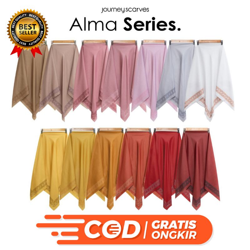 Jilbab journey premium original regular alma series terbaru Hijab Jilbab Kerudung Journey ORI New mo