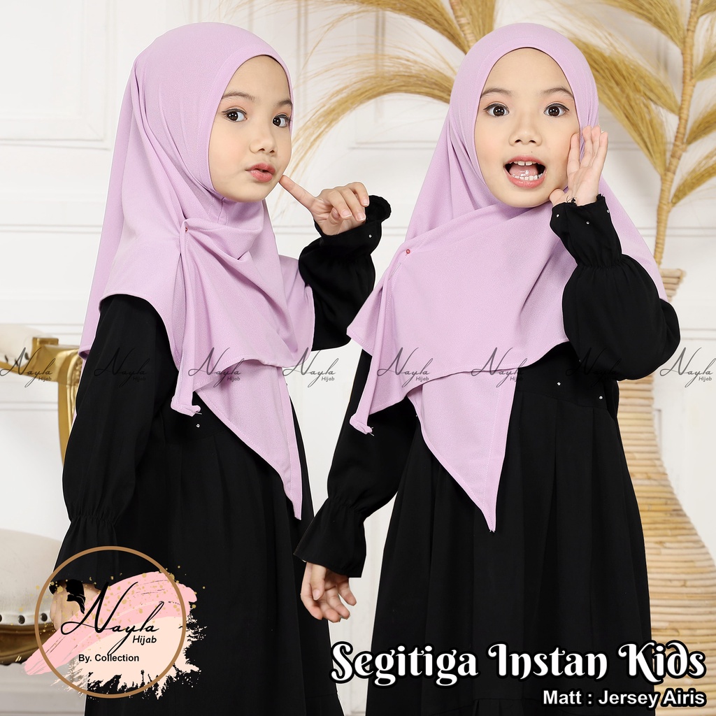 KERUDUNG SEGITIGA INSTAN KIDS HIJAB PASHMINA INSTAN ANAK JERSEY AIRIS TERBARU NAYLA HIJA'B