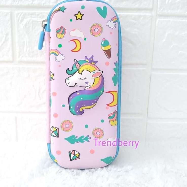 

Ready 06CEQ Tempat pensil mini kotak pensil karakter unicorn flaminggo shark Lucu anak paud TK SD 56