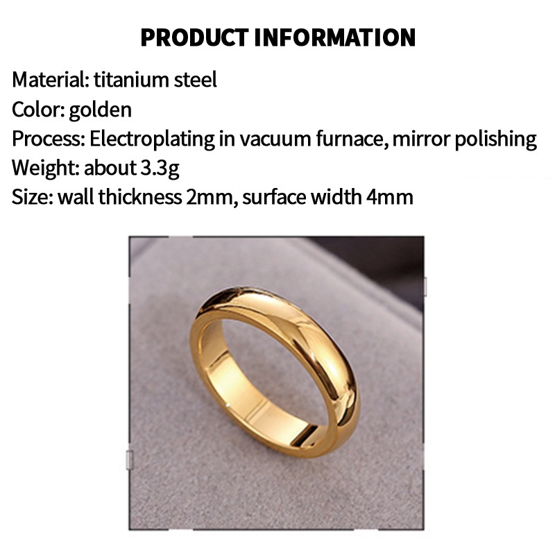 [✅READY STOCK] Cincin Emas Asli Kadar 375  itanium Pasangan  Untuk Couple Gold Ring US6 Bagus buat hadiah kado Penjualan Panas Mode