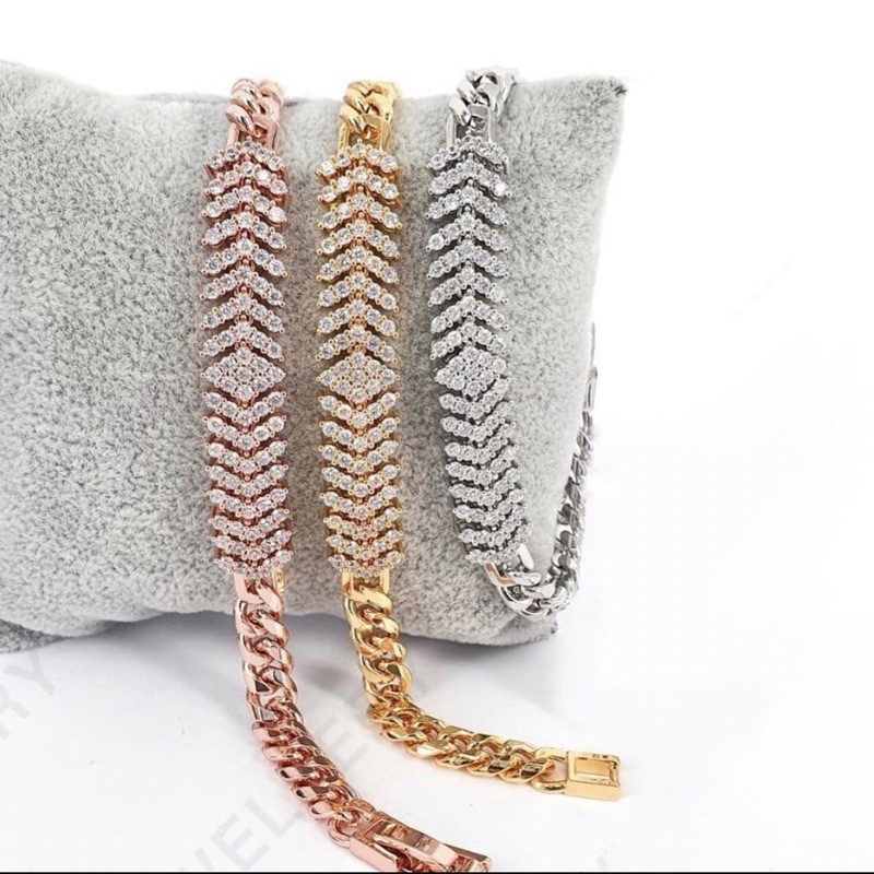 Gelang Titanium Lapis Emas Turah Replika Berlian Medan Terbaru