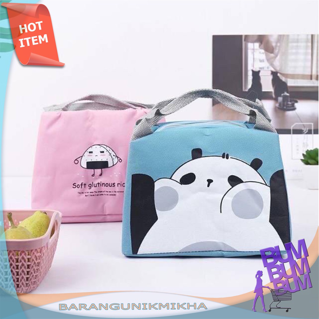 Tas Bekal Lunch Bag Cooler KARAKTER KARTUN Tempat Penyimpanan Bekal Murah Import