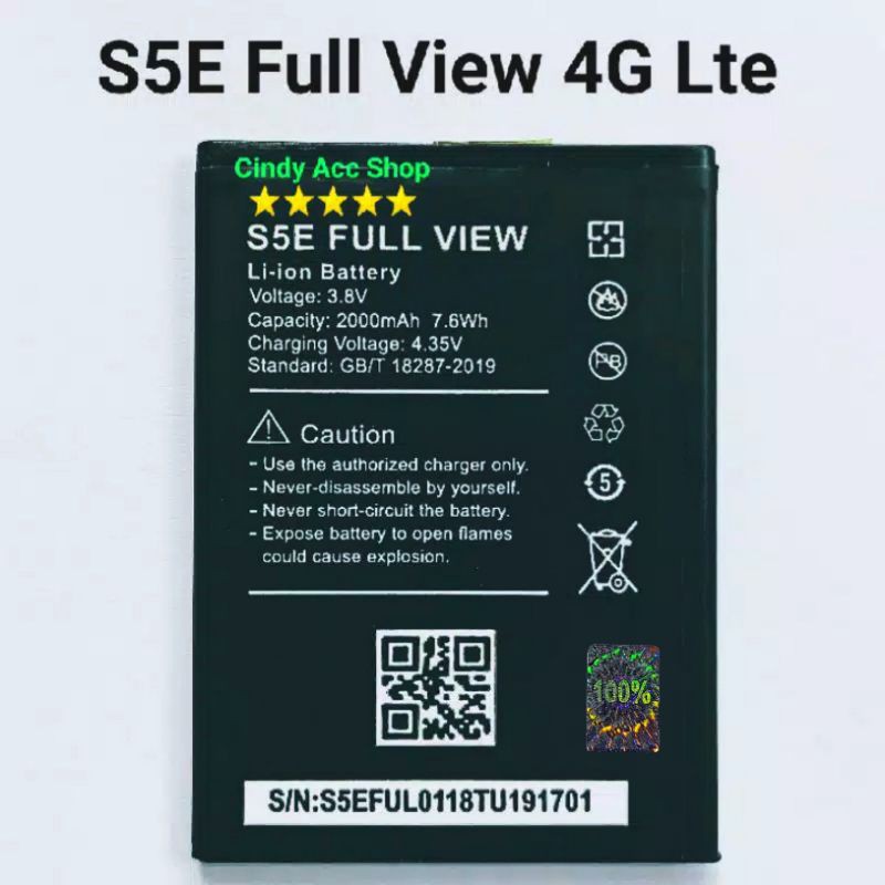 Baterai Advan S5E Fullview 4G Lite Original Batre Battery S5E Fullview