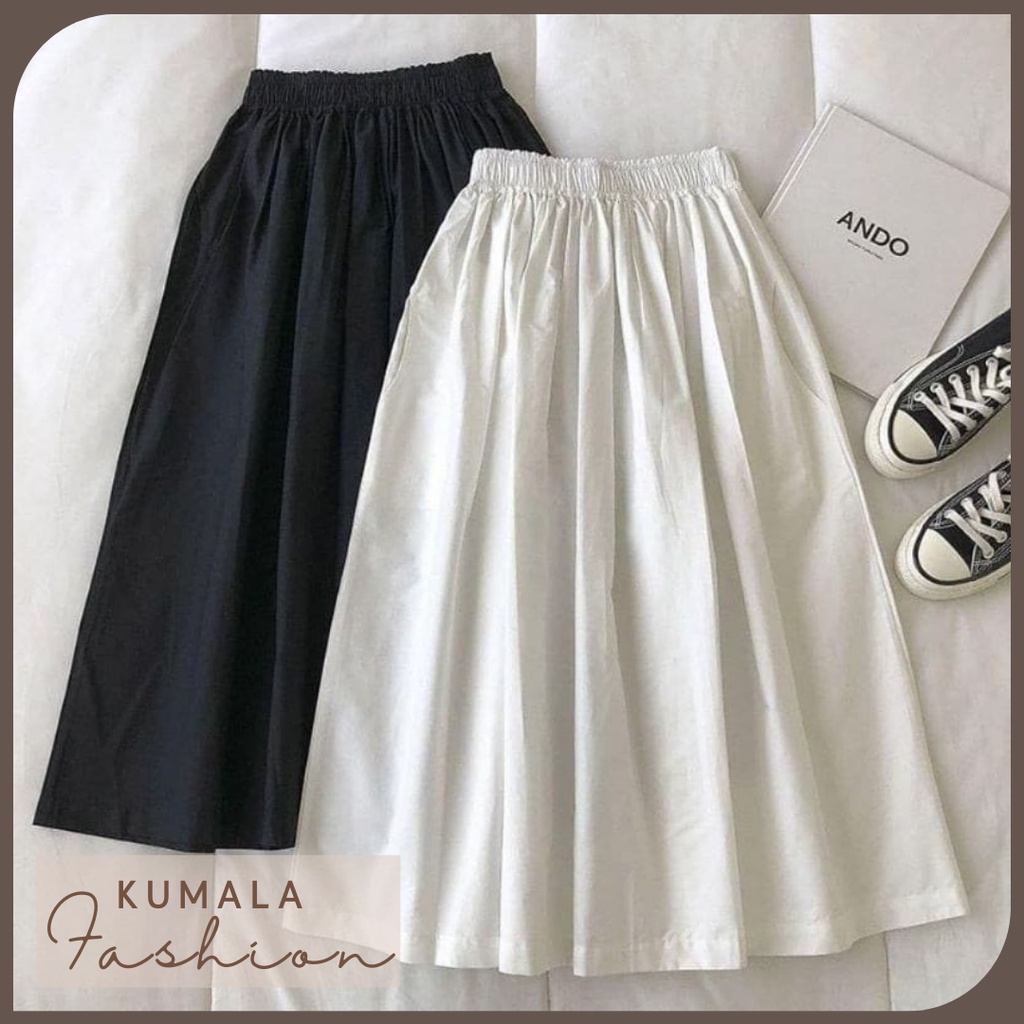 ROK SKIRT PANJANG / ROK PAYUNG LEBAR / ROK MUSLIMAH PREMIUM / BAWAHAN JUMBO TERLARIS PINGGANG JATUH 