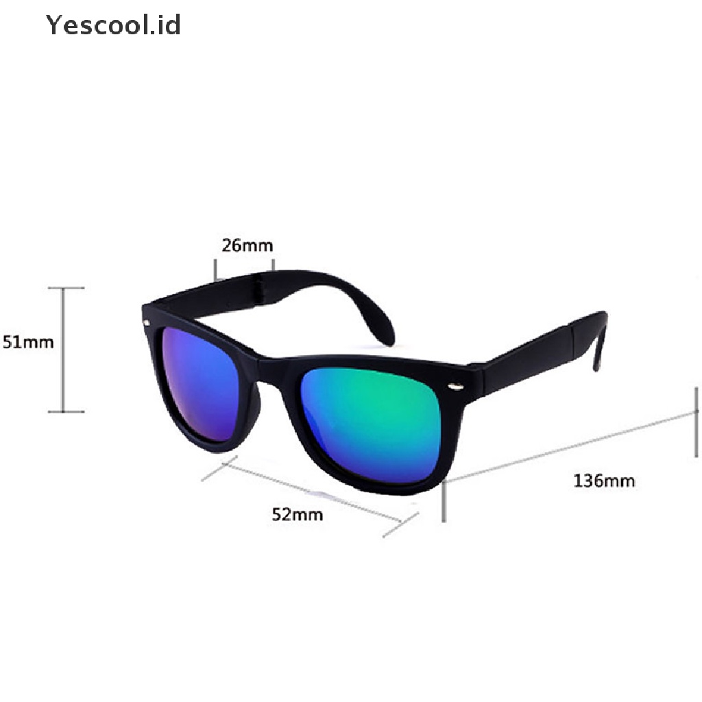 【Yescool】 Retro Men Women Folding Sunglasses Eyewear Sports UV Protection Sun Glasses .