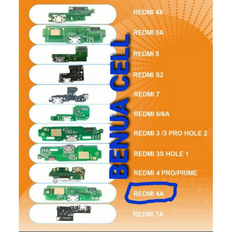 FLEXIBEL CHASAN - UI BOARD MIC XIAOMI REDMI 4A