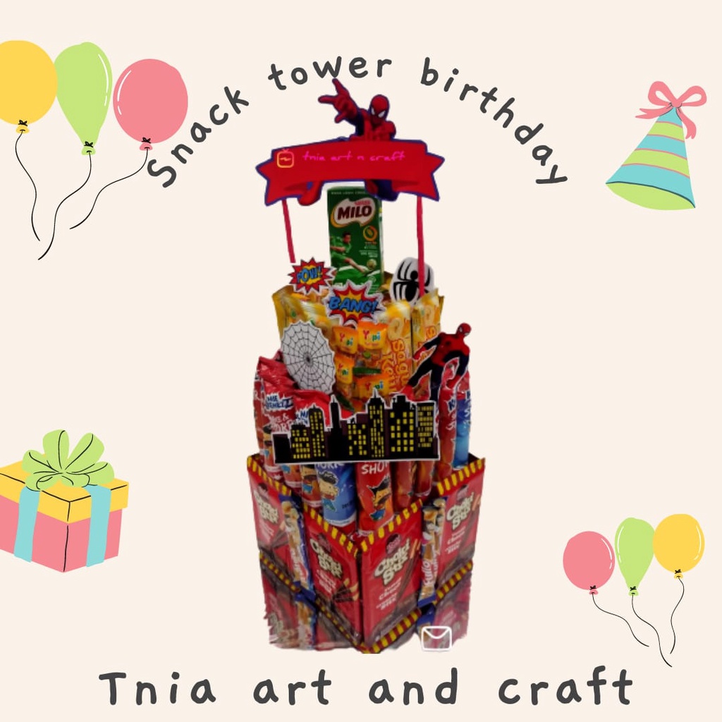 

snack tower birthday cake birthday boucket