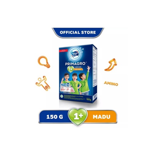 FRISIAN FLAG Primagro 1+ Madu Susu Pertumbuhan Anak Box - 150gr