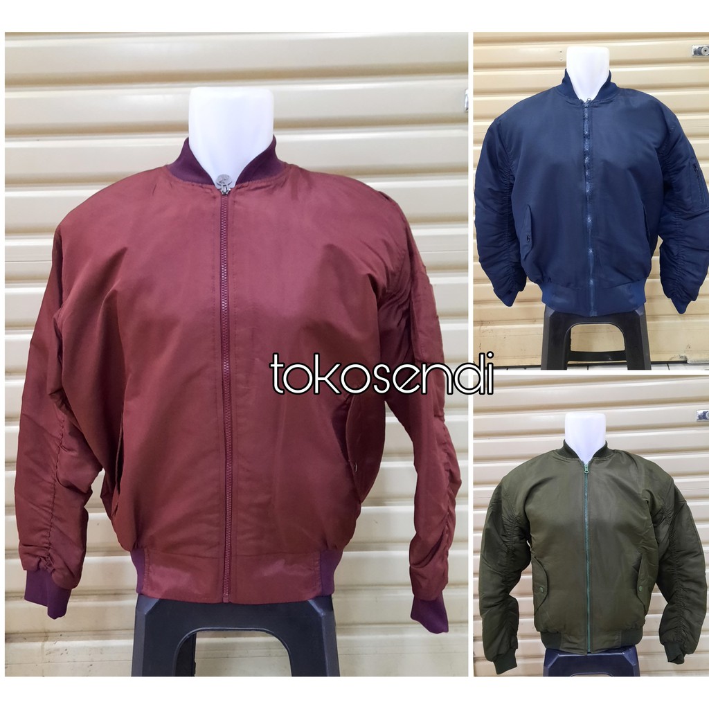 Jaket Bomber Polos | Jaket Parasut