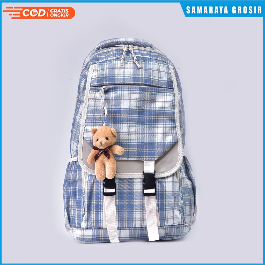 Tas Ransel wanita ABG Import Korea Kotak Premium Terbaru - Tas Kerja / Laptop - Tas Import Murah - B