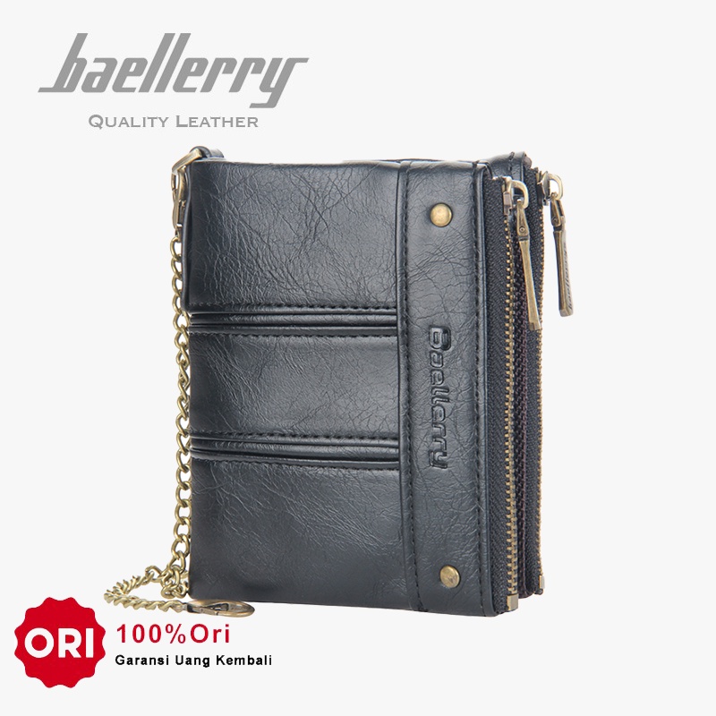 BAELLERRY D3230 Dompet Pria Dompet Pendek Bahan Kulit PU Leather Premium WATCHKITE WKOS