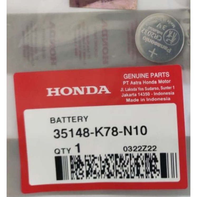 Baterai remote motor Honda Scoopy prestige stylish 2021