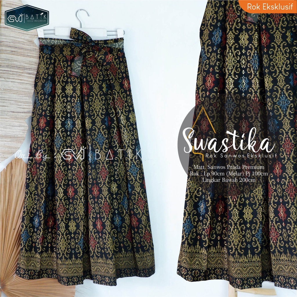 ROK BATIK ALUSAN SINARAN LANNA BAWAHAN BATIK WANITA TERKINI ORI KESHWA MURAH ORIGINAL REALPICT-Swastika