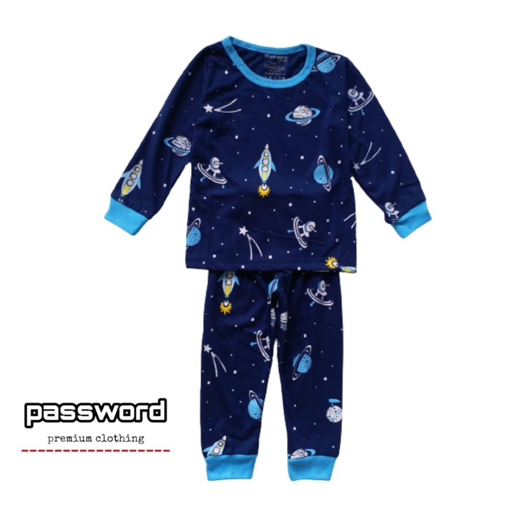 HappyOliver PASSWORD PIYAMA PLANET OREO Setelan piyama 1 - 7 Tahun Baju Anak BerKualitas