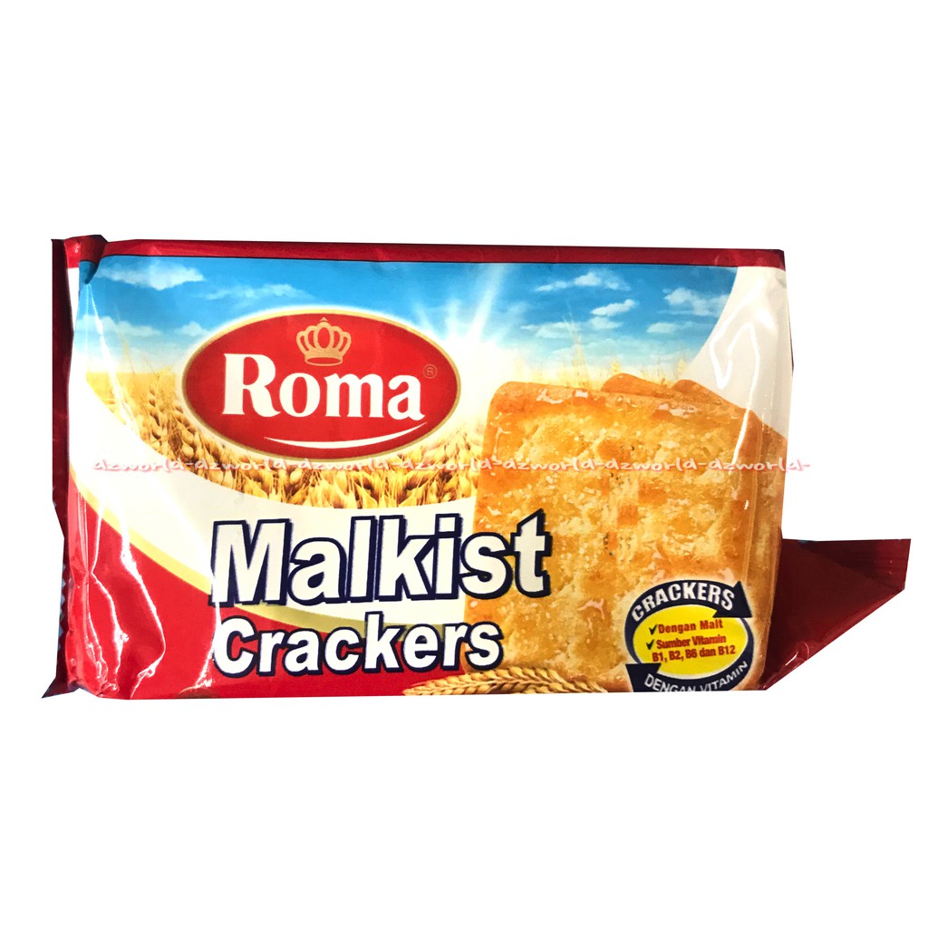 Roma Malkist Crackers 135gr Biskuit Roma Gula Cemilan Snack Krakers Malkis