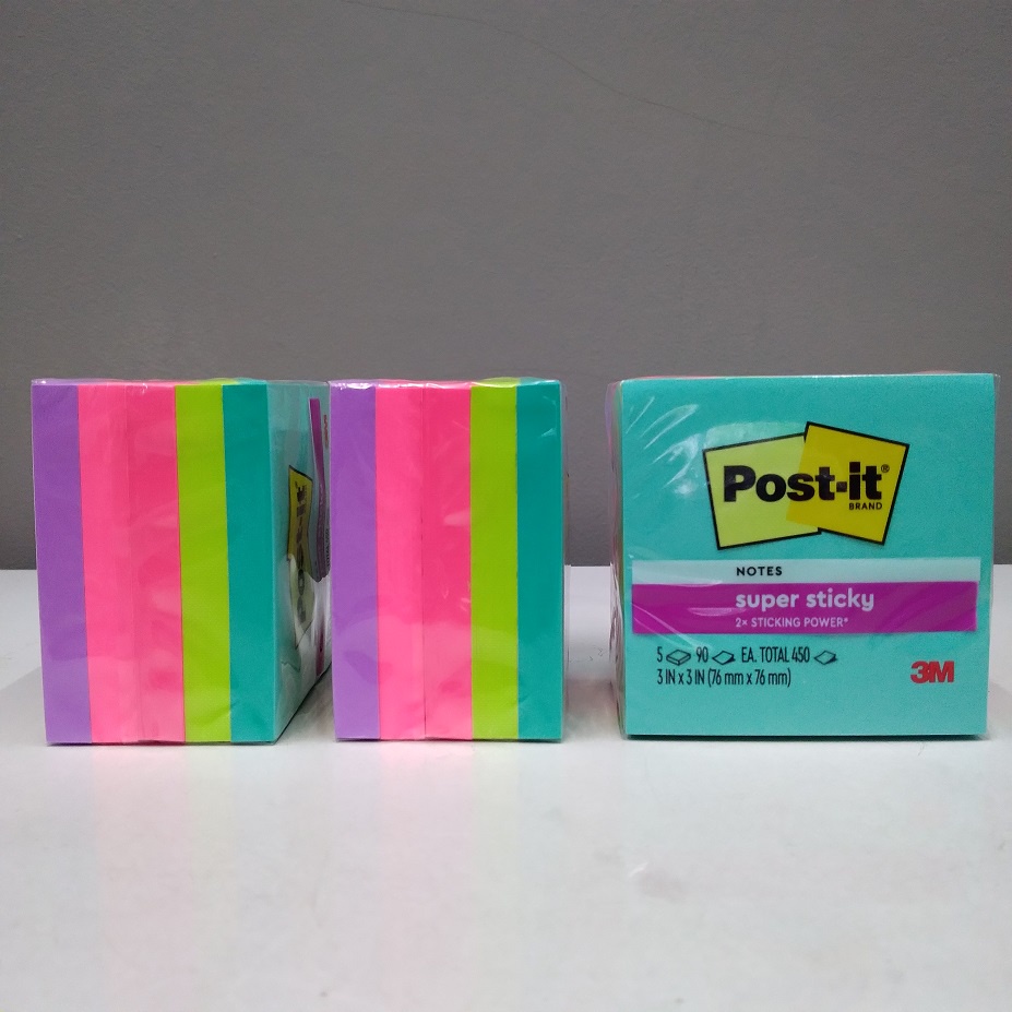 

RB 3M Sticky Notes Post It 654 5SSMIA Super nova 3 inch x 3 inch