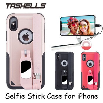 Tashells Built In Selfie Stick Case Bluetooth iPhone X