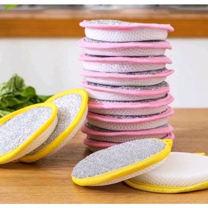 Spons Cuci Piring 2 sisi Double Sides Cleaning Sponge Best