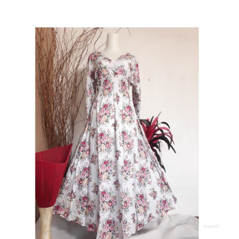 Dress moza lengan panjang