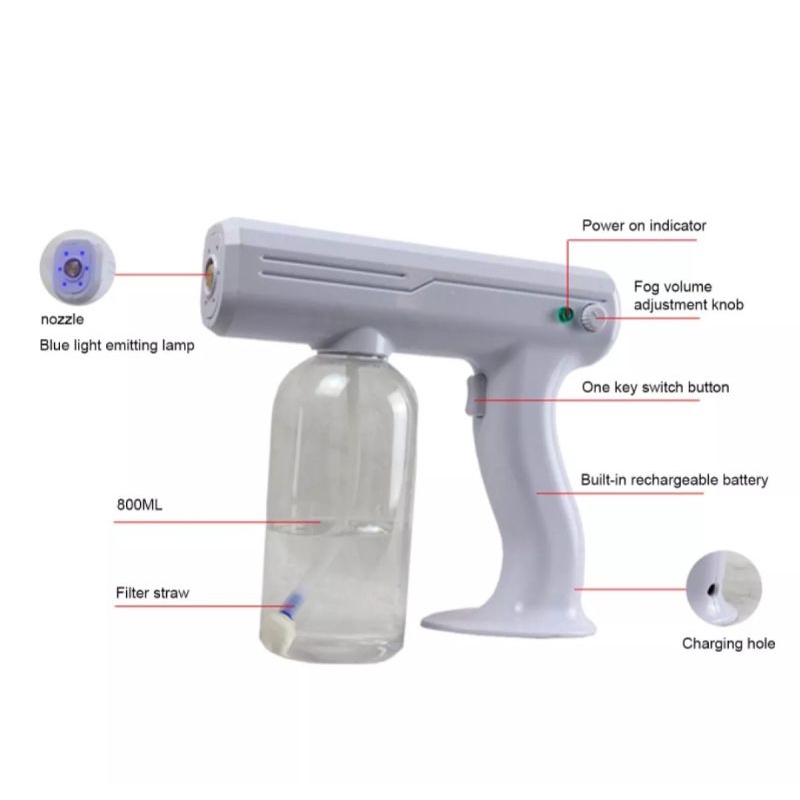 Nano spray gun desinfectan &amp; alkohol wireless 800ml portable