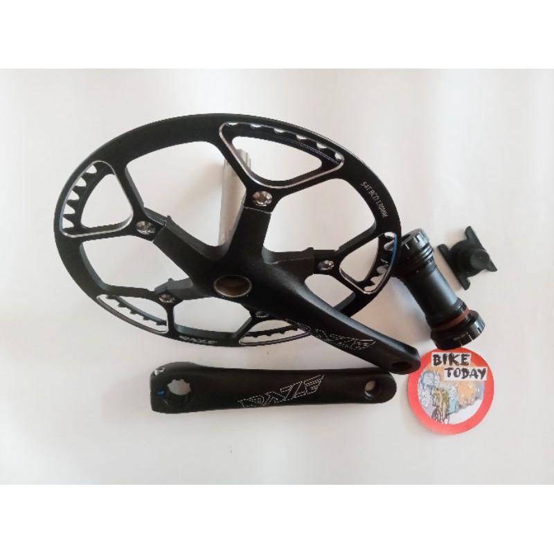 Crank Alloy Single Speed Sepeda Lipat Raze Pro 54T HT2 Hitam