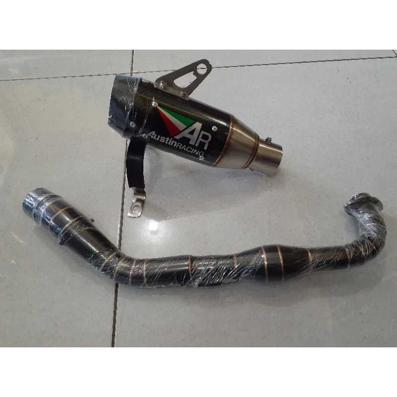 KNALPOT RACING NMAX FULLSYSTEM AUSTIN RACING GP NEW LEHER POWERBOOM